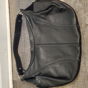 Coldwater Creek Black Leather Shoulder Bag